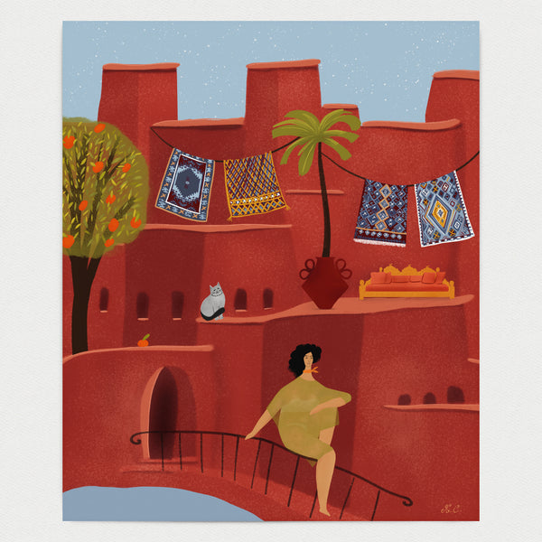 Somewhere in Marrakech Art Print